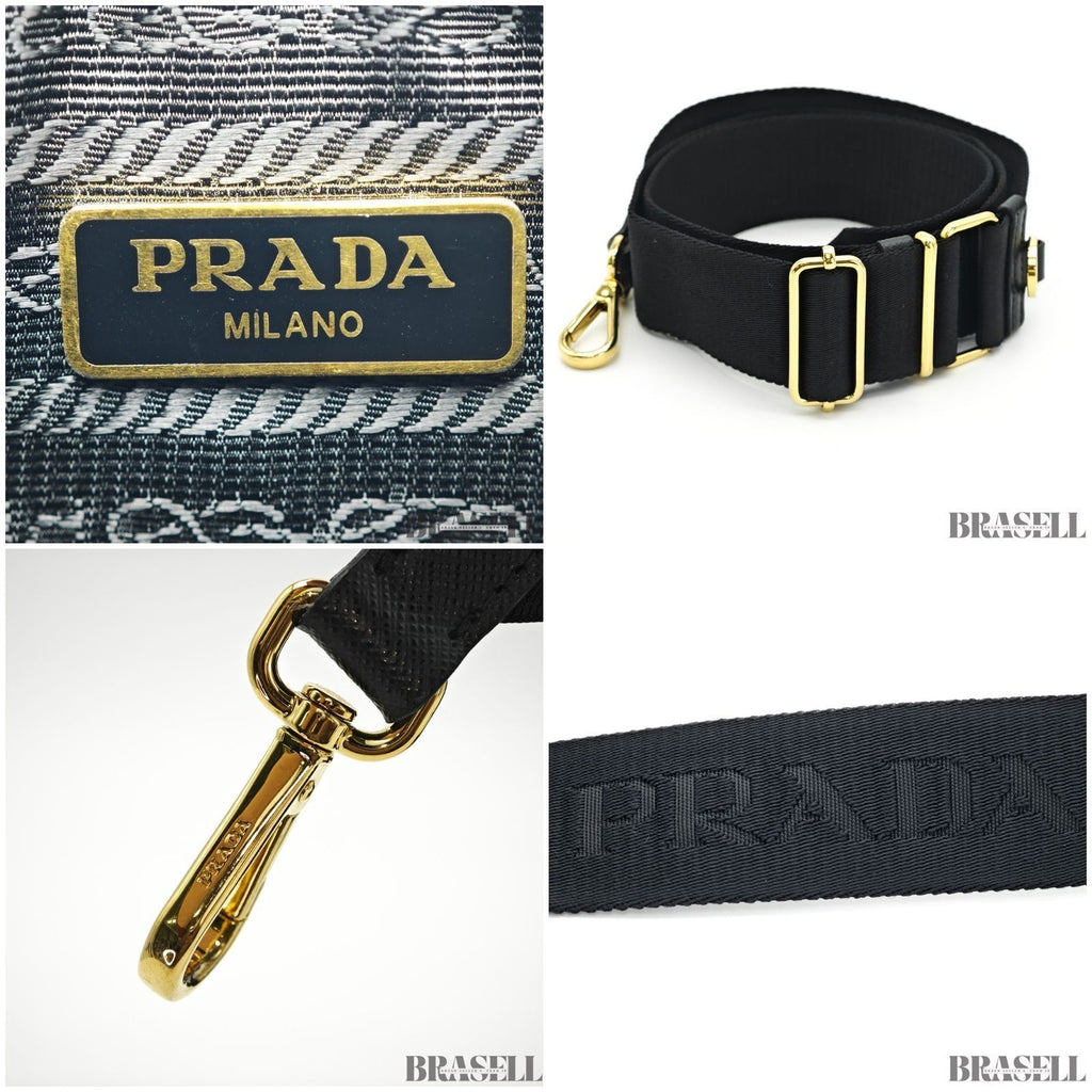 PRADA Re-Edition 2005 Saffiano 1BH204 Handbag Chain Nero Black Leather