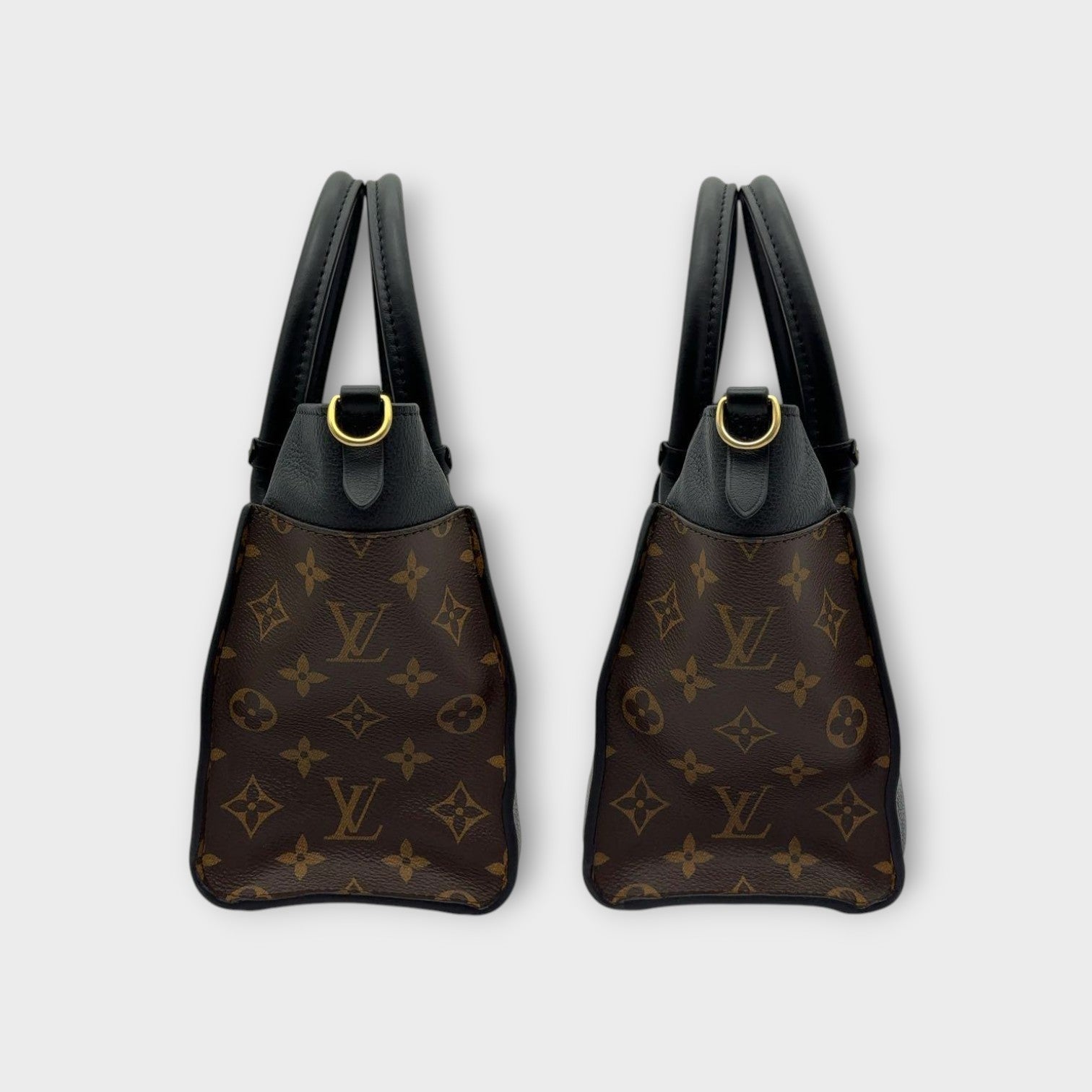 Louis Vuitton On My Side PM M57728 2Way Handbag Monogram Noir Leather PVC 【A】