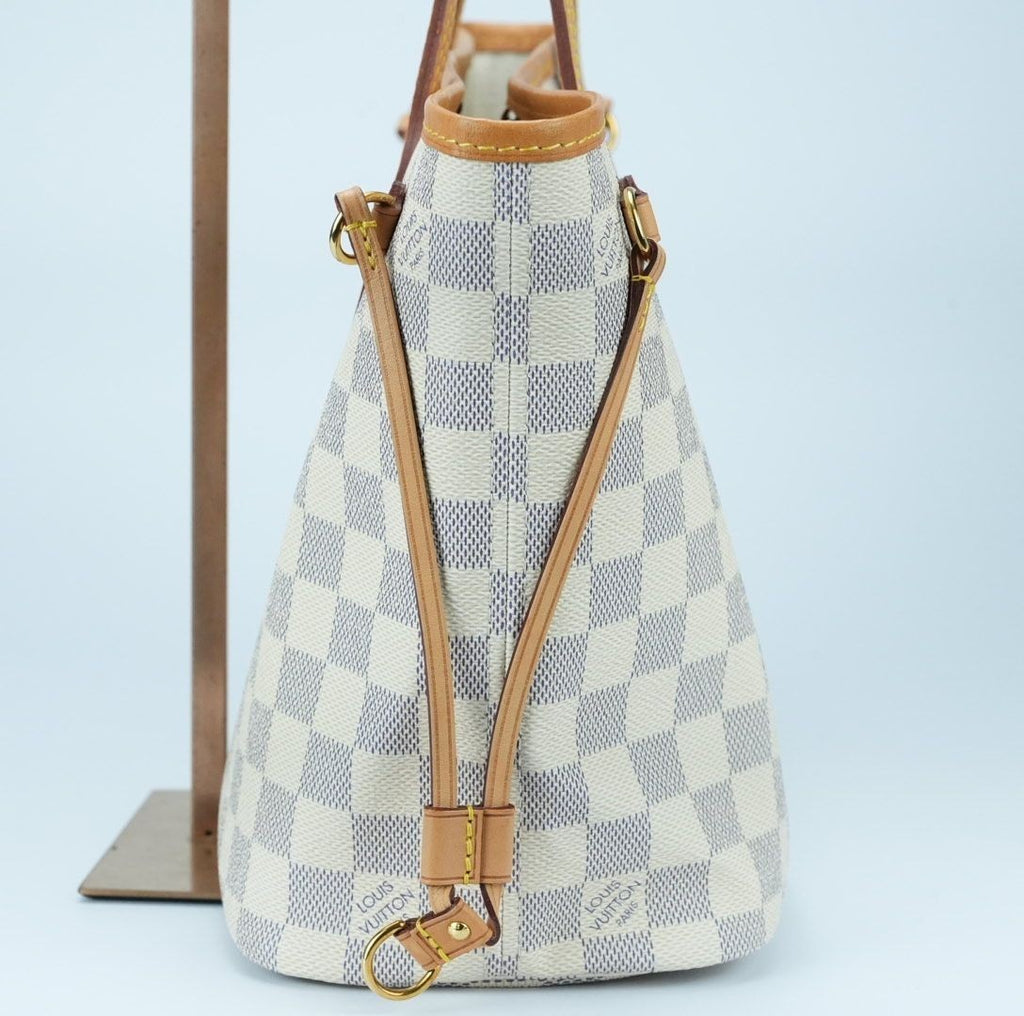 LOUIS VUITTON Damier Azur Neverfull PM N41362 Handbag Tote Bag with Pouch