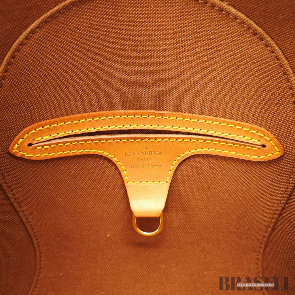 LOUIS VUITTON LV Logo Ellipse MM Hand Bag Monogram Leather Brown M51126 Large