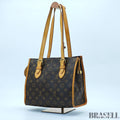 LOUIS VUITTON Popincourt Au Tote Bag Monogram M40007 Canvas Brown