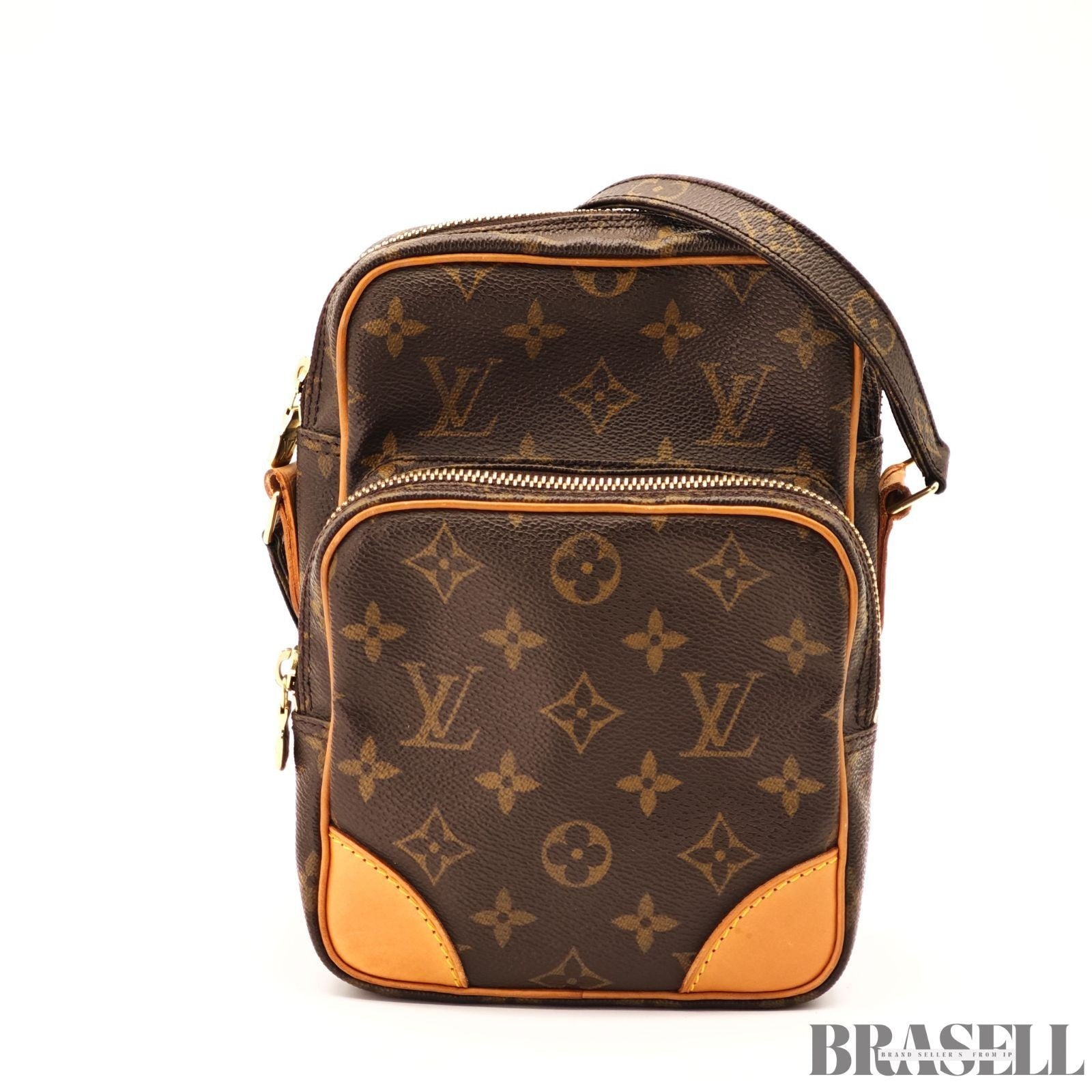 LOUIS VUITTON Amazon Crossbody Shoulder Bag Monogram Leather Brown M45236