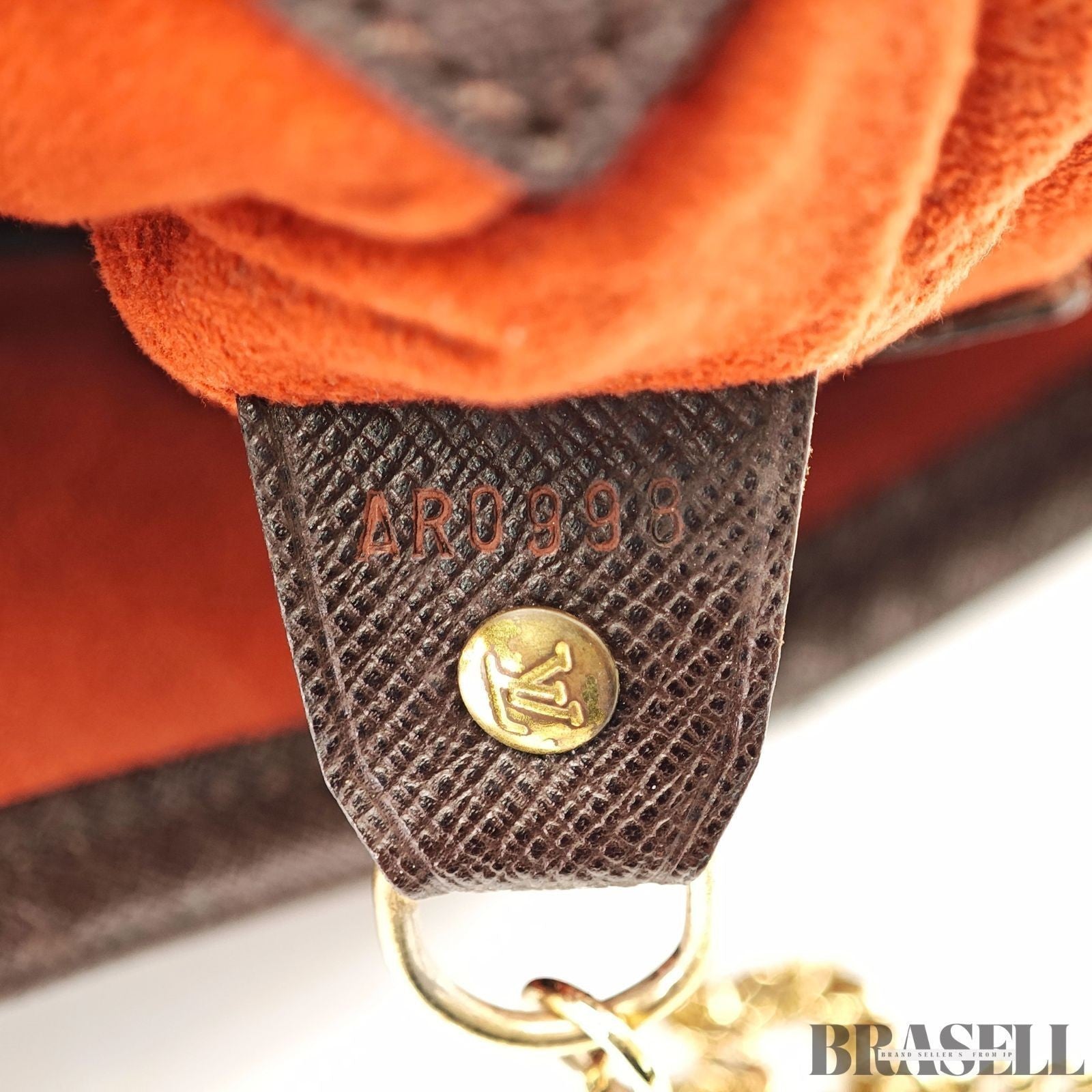 Louis Vuitton Mare N42240 Tote Bag With Pouch Bucket Bag Brown Gold Hardware