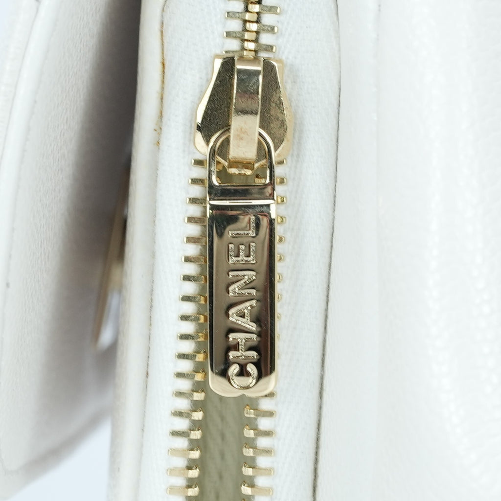 Last Sale CHANEL Matelasse Affinity 2Way Shoulder Bag Caviar calfskin White