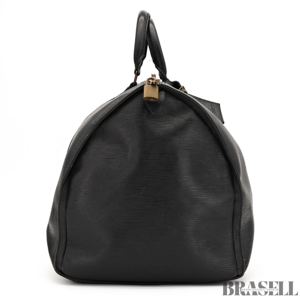 Louis Vuitton Epi Keepall 55 Boston Bag M59152 Black Large Travel Unisex
