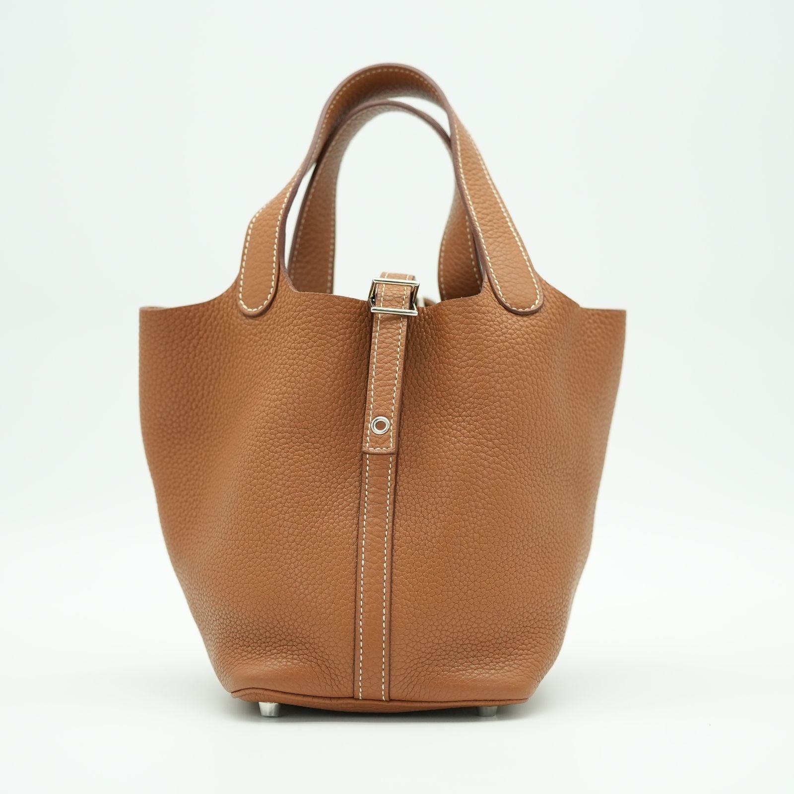 HERMES Picotin Lock PM 18 Gold Taurillon Clemence Leather Bag