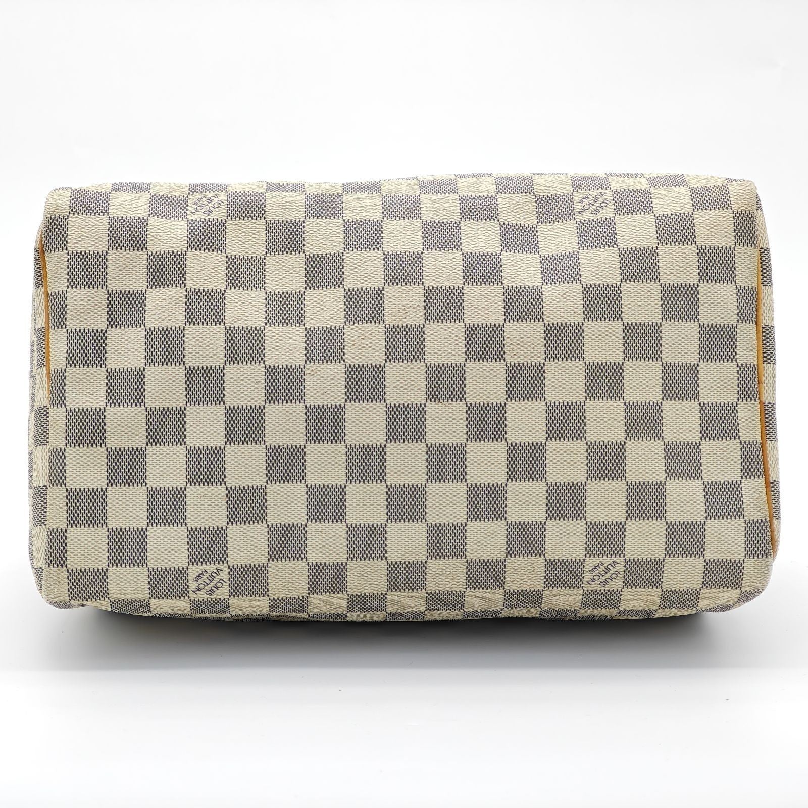 LOUIS VUITTON Damier Azur Speedy N41533 Boston Bag Large Capacity White