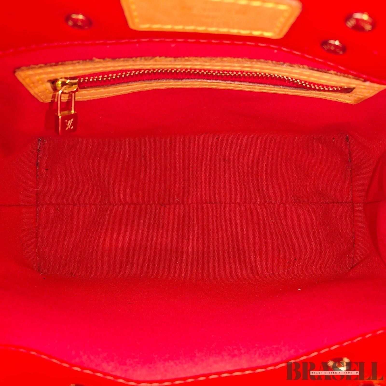 Louis Vuitton Vernis Reade PM M91088 Bag Handbag Patent Leather Red w/ Dust Bag