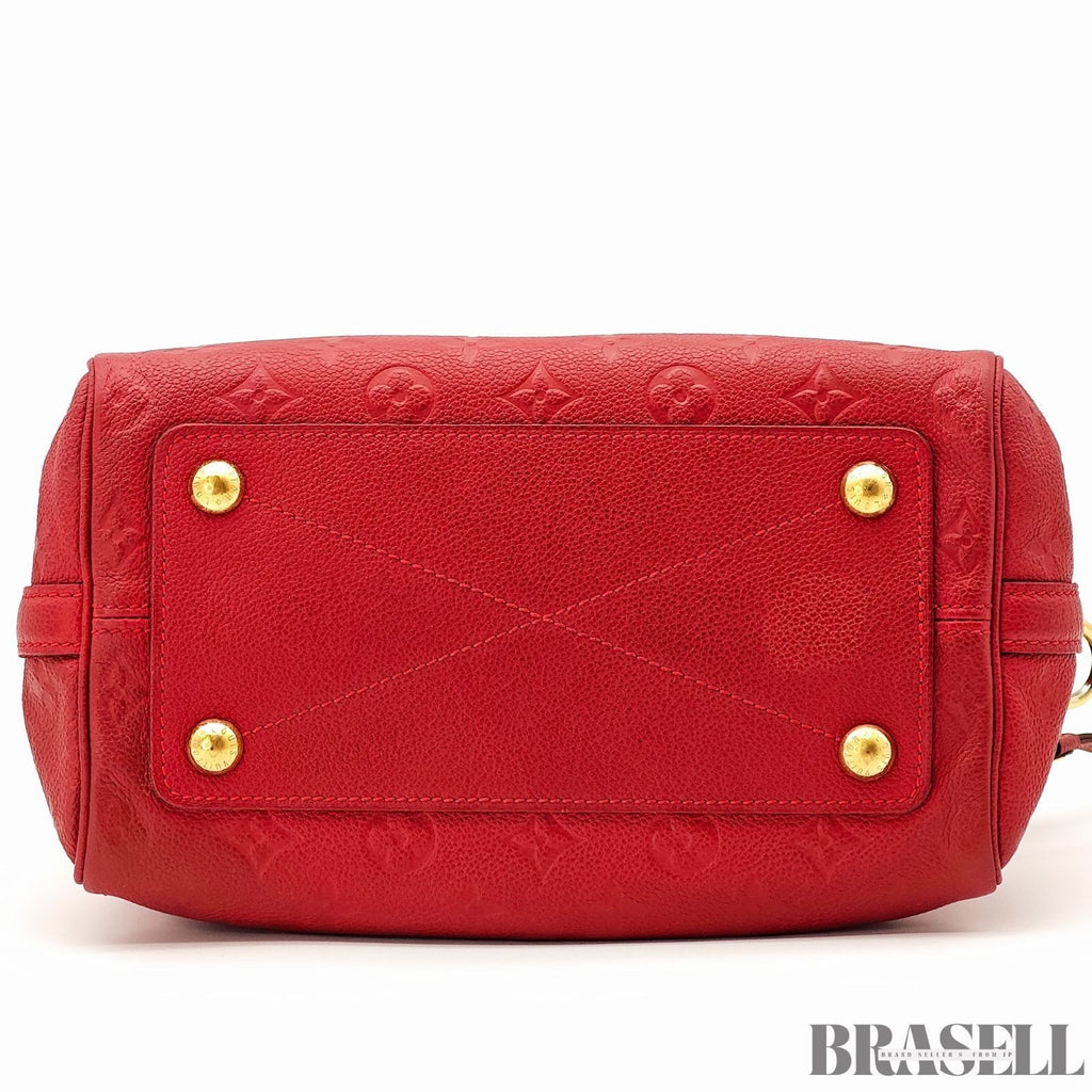 Louis Vuitton Speedy Bandoulière 25 Bag Handbag Monogram Empreinte Red Women’s