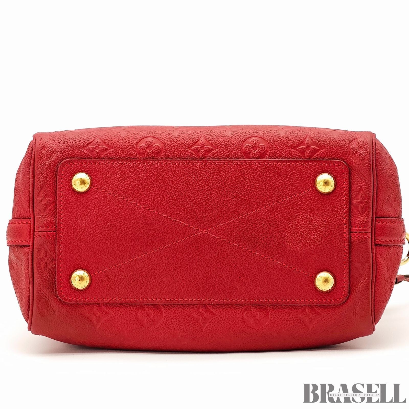 Louis Vuitton Speedy Bandoulière 25 Bag Handbag Monogram Empreinte Red Women’s