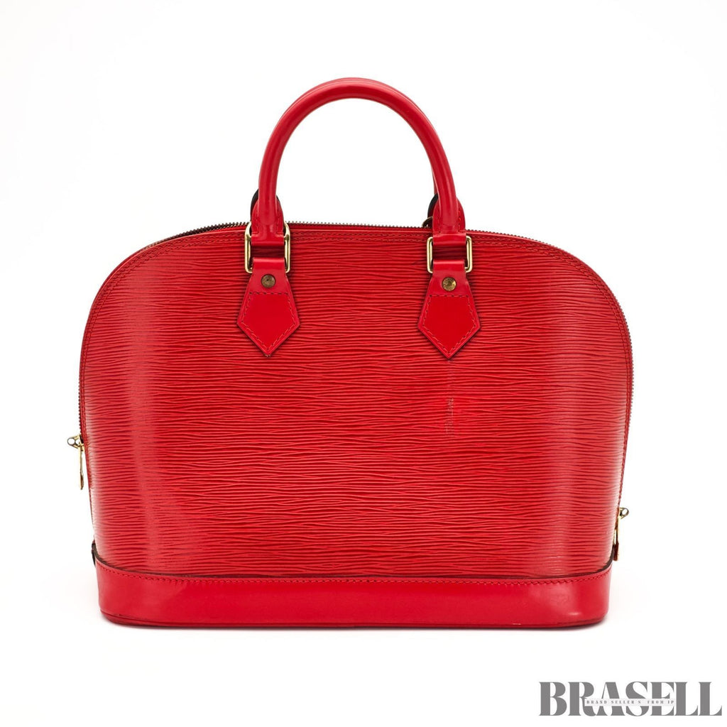 Louis Vuitton Epi Alma M52147 Castillian Red Handbag Tote Bag Leather Woman