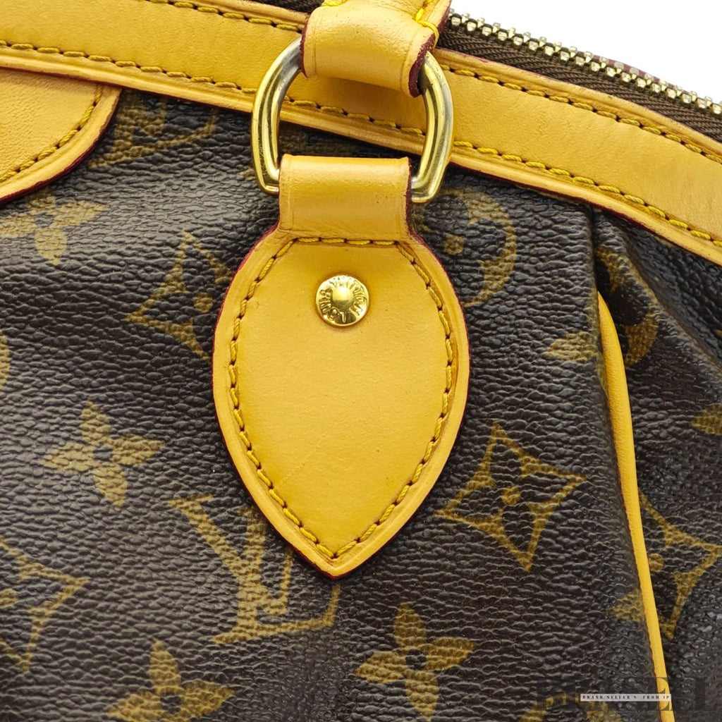 Louis Vuitton Tivoli PM M40143 Monogram Canvas Leather Handbag Tote Bag Brown