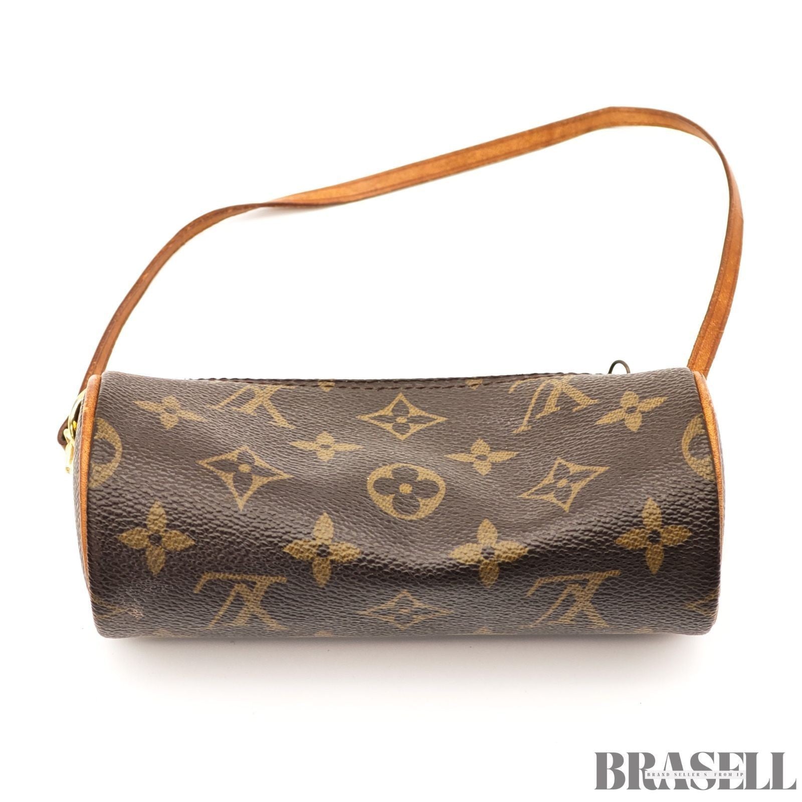 LOUIS VUITTON Papillon 30 M51385 Mini Boston Handbag Brown Monogram Canvas Pouch