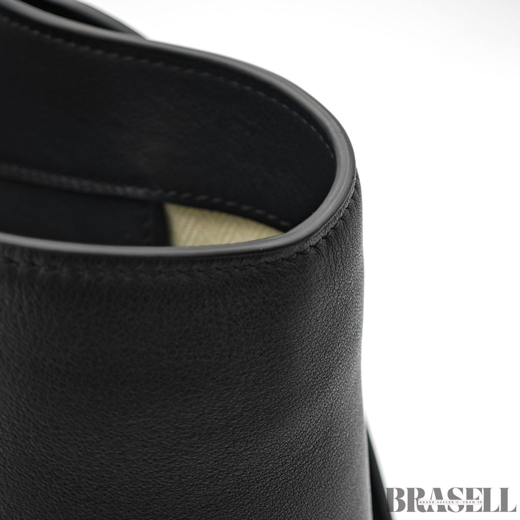 The Row Marlo 17 Leather Tote Bag Handbag Black Women's Made in Italy