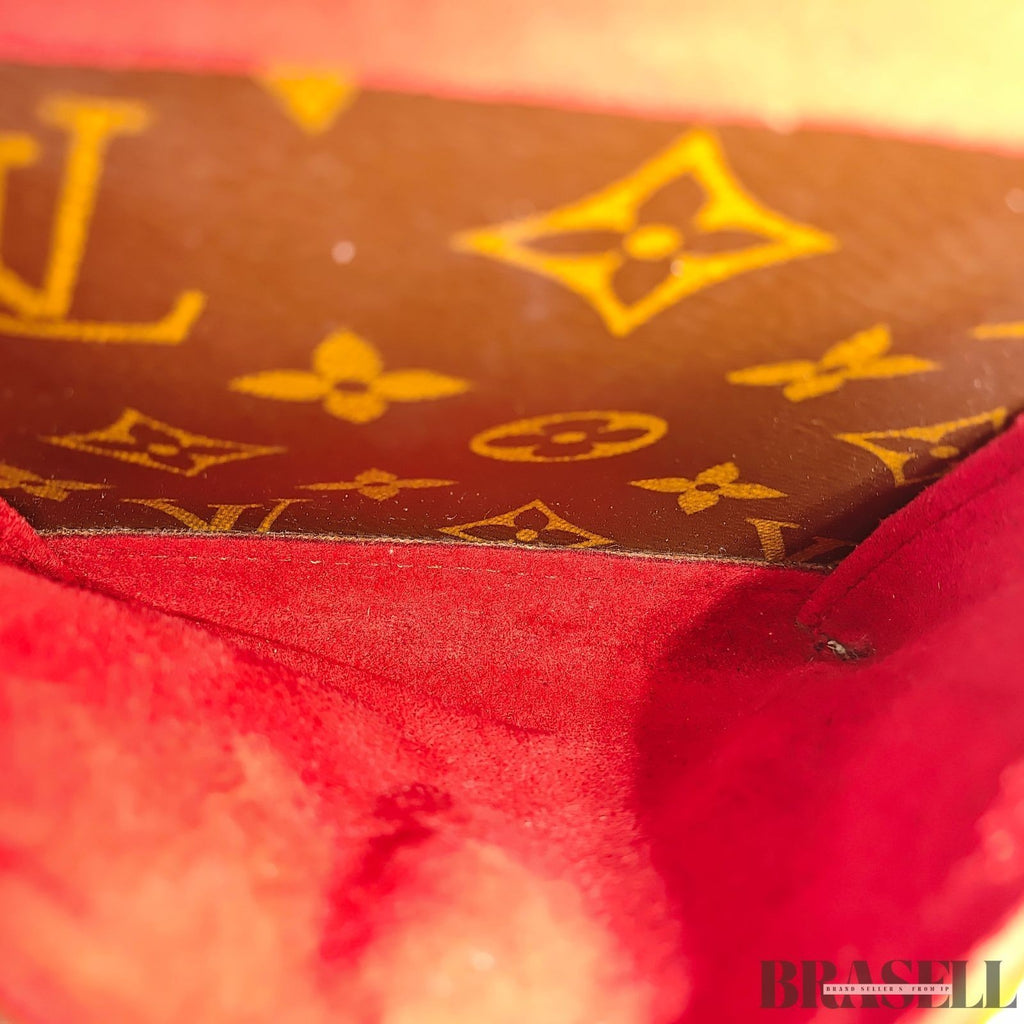 Louis Vuitton Vivacite MM M51164 Bag Handbag Monogram Brown With Box Dust Bag