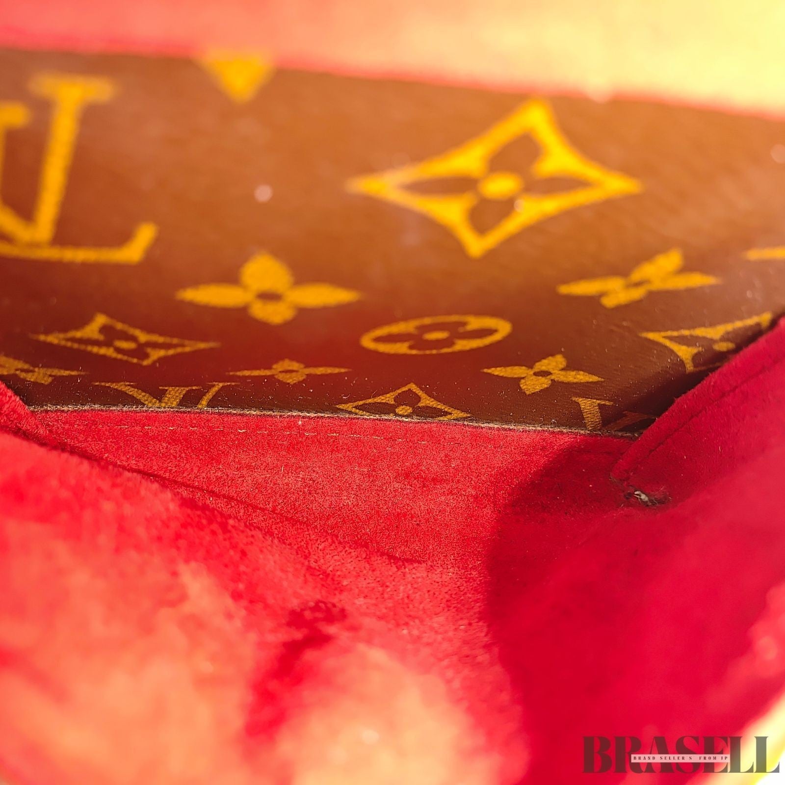 Louis Vuitton Vivacite MM M51164 Bag Handbag Monogram Brown With Box Dust Bag