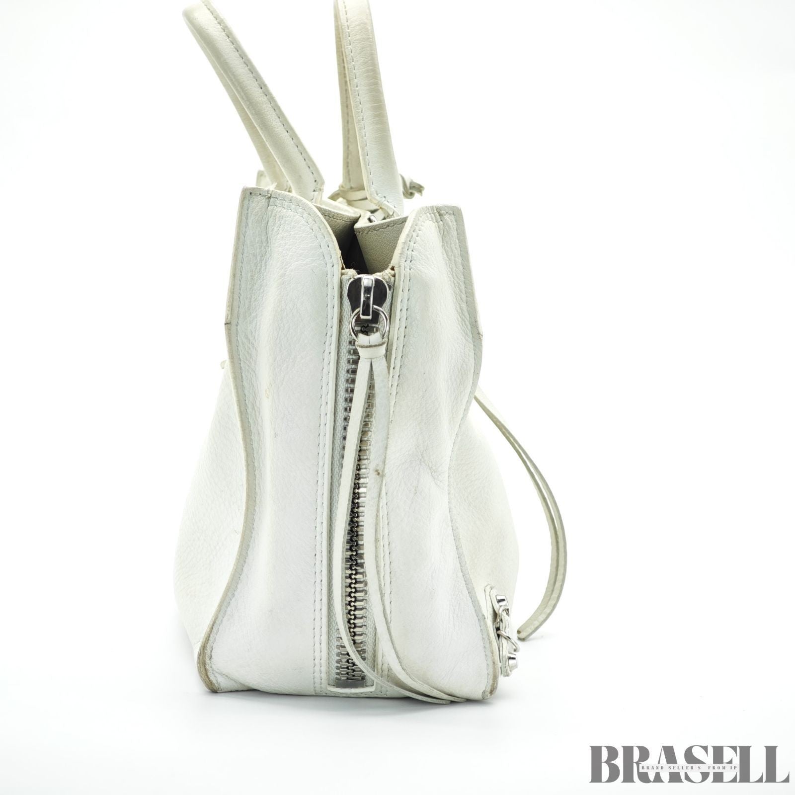 BALENCIAGA 2-Way Handbag Shoulder Bag Paper A4 370926 Ivory Women's