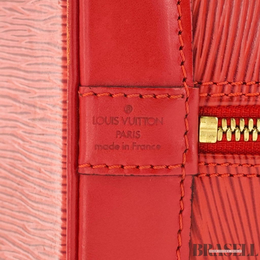 Louis Vuitton Epi Alma M52147 Castillian Red Handbag Tote Bag Leather Woman