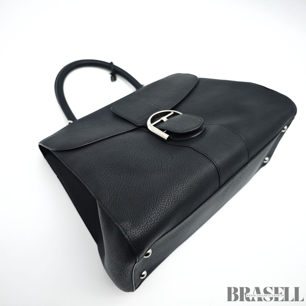 Delvaux Brillant MM Handbag Shoulder Bag 2-Way Black Women’s With Dust Bag