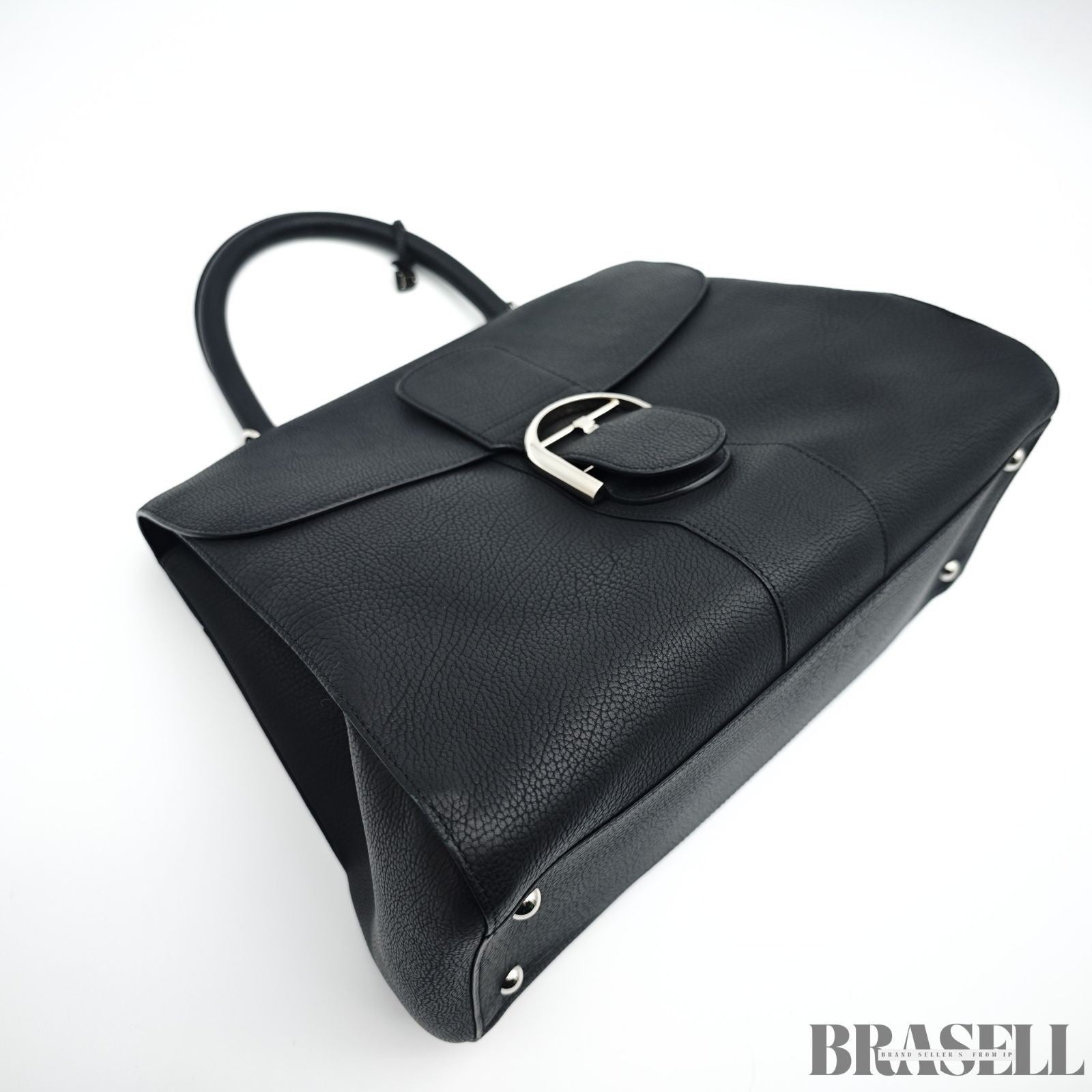 Delvaux Brillant MM Handbag Shoulder Bag 2-Way Black Women’s With Dust Bag