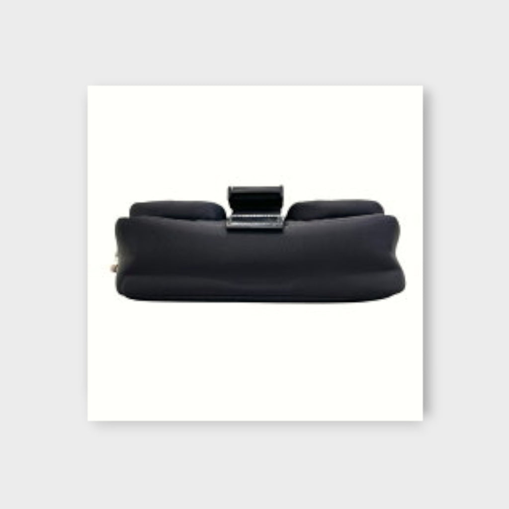 Prada Brushed Leather Shoulder Bag 1BD295 Black Patent Leather【B】