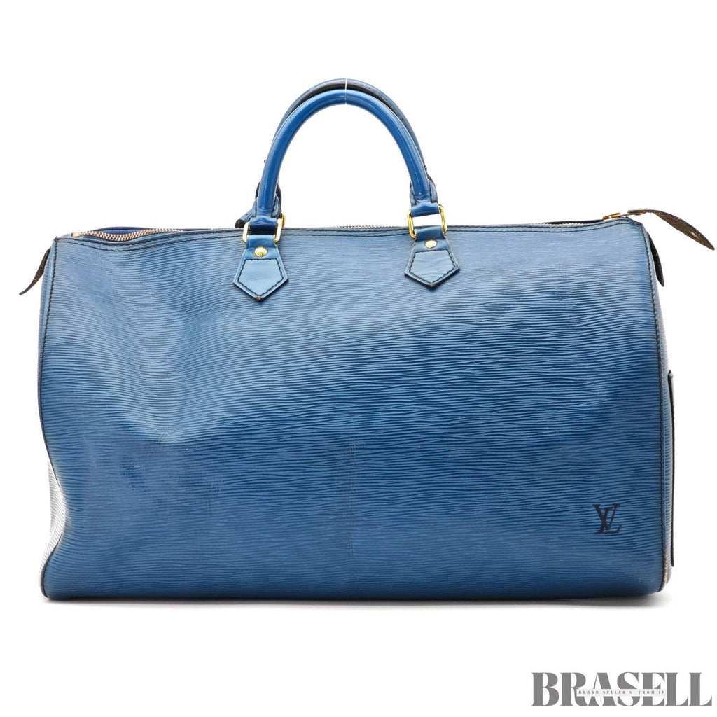 LOUIS VUITTON M42985 Epi Speedy 40 Boston Bag Handbag Blue Leather VI1900