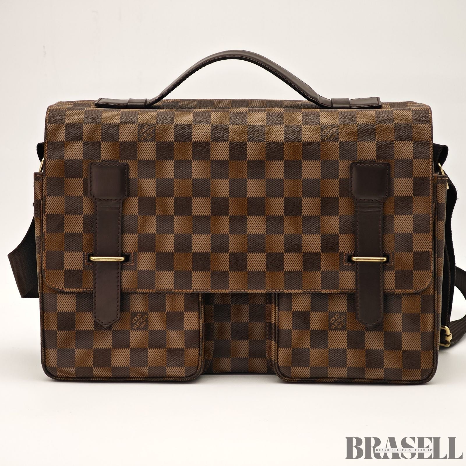 Louis Vuitton 2way Handbag Shoulder Bag N42270 Broadway Damier Ebene Brown