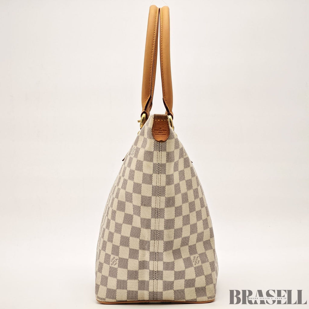 LOUIS VUITTON Saleya MM N51185 Tote Bag Damier Azur White Large Women's