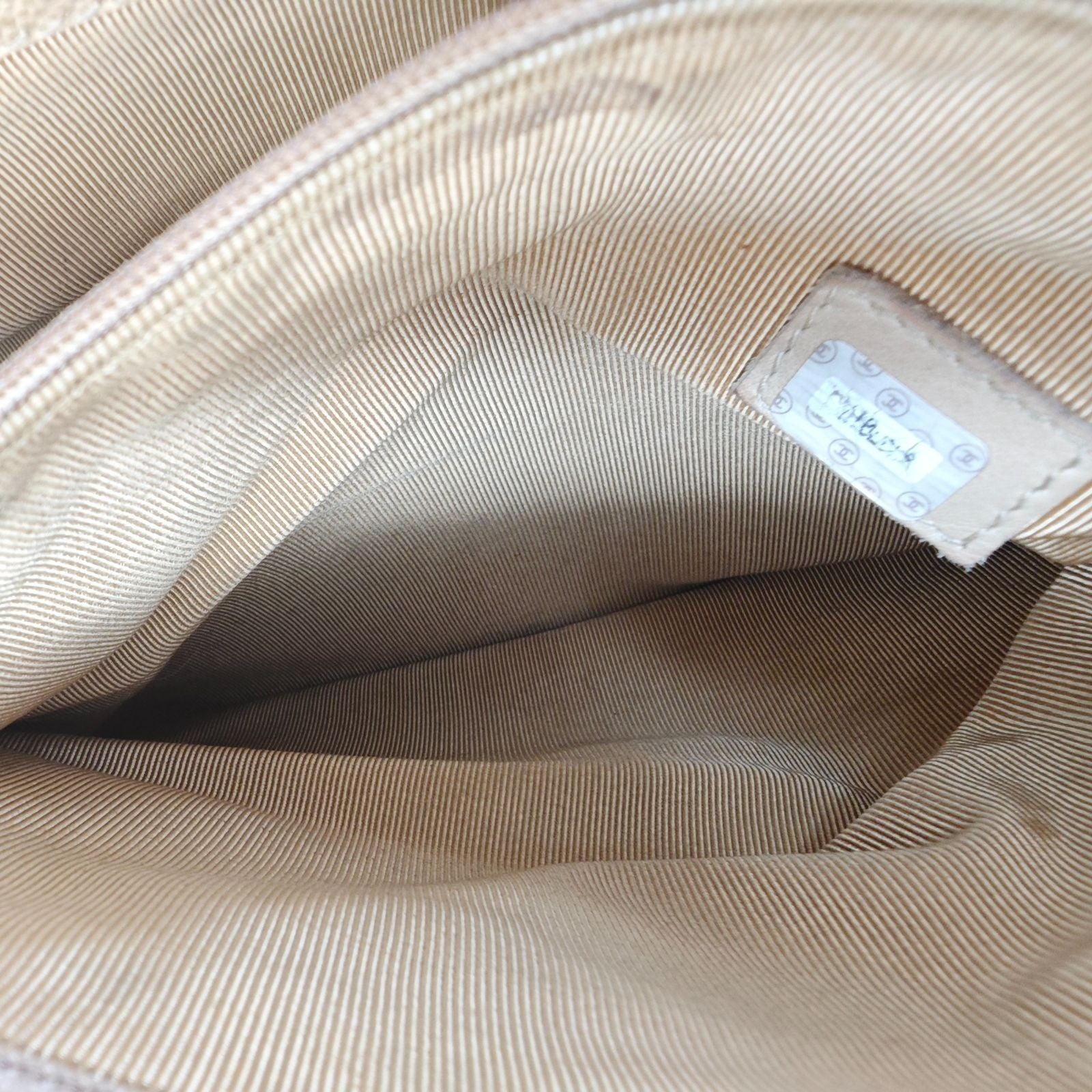 CHANEL Turnlock Chain Tote Bag Beige Women's