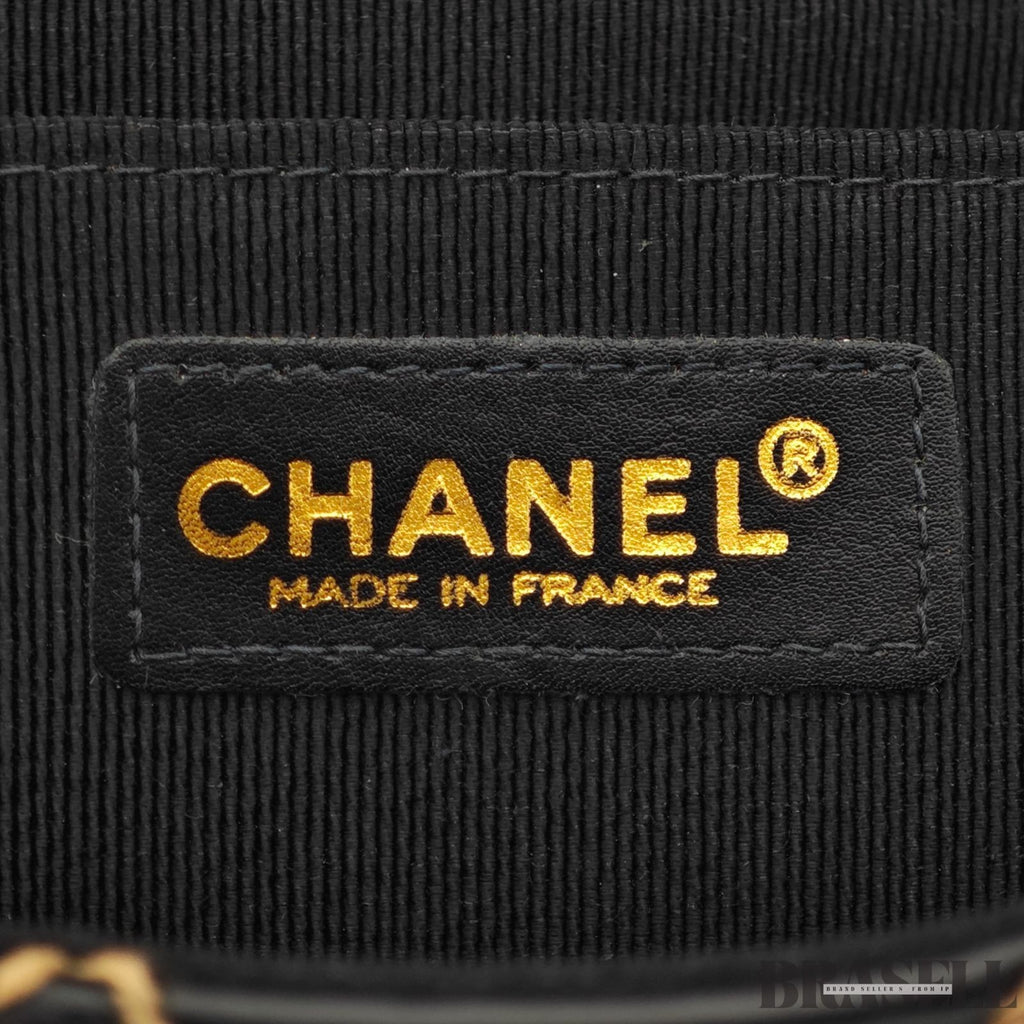 CHANEL Wild Stitch A14687 Leather Flap Shoulder Bag Black Women’s