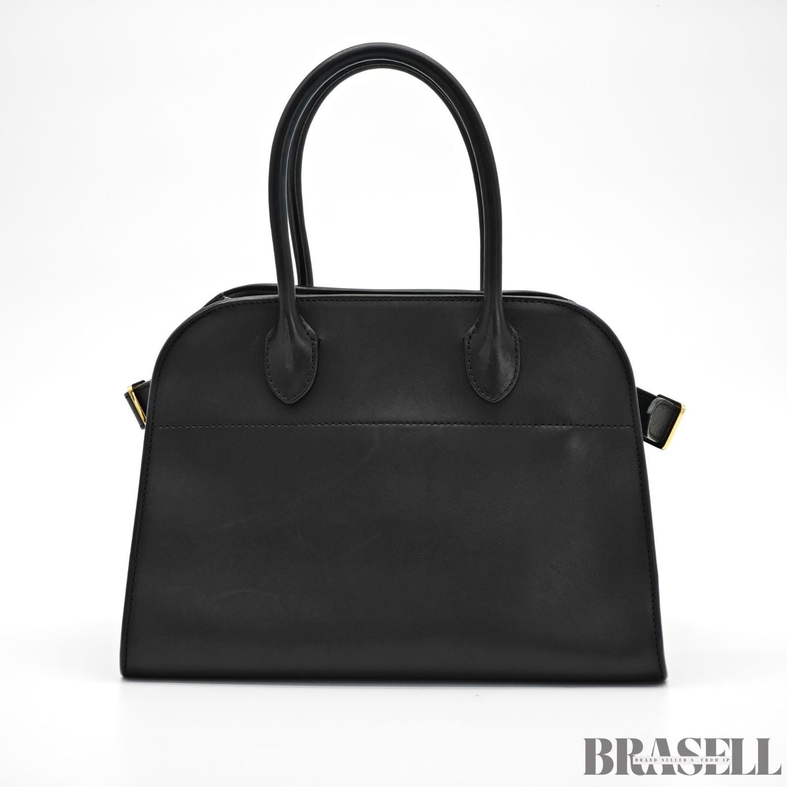 The Row Margaux 10 Bag Handbag Black Leather Woman w/ Shoulder Strap