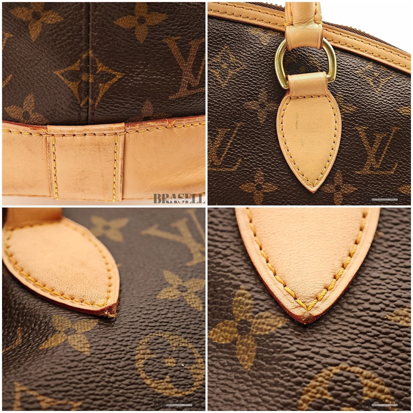 Louis Vuitton Lockit Horizontal Tote Bag M40104 Monogram Canvas Leather Brown