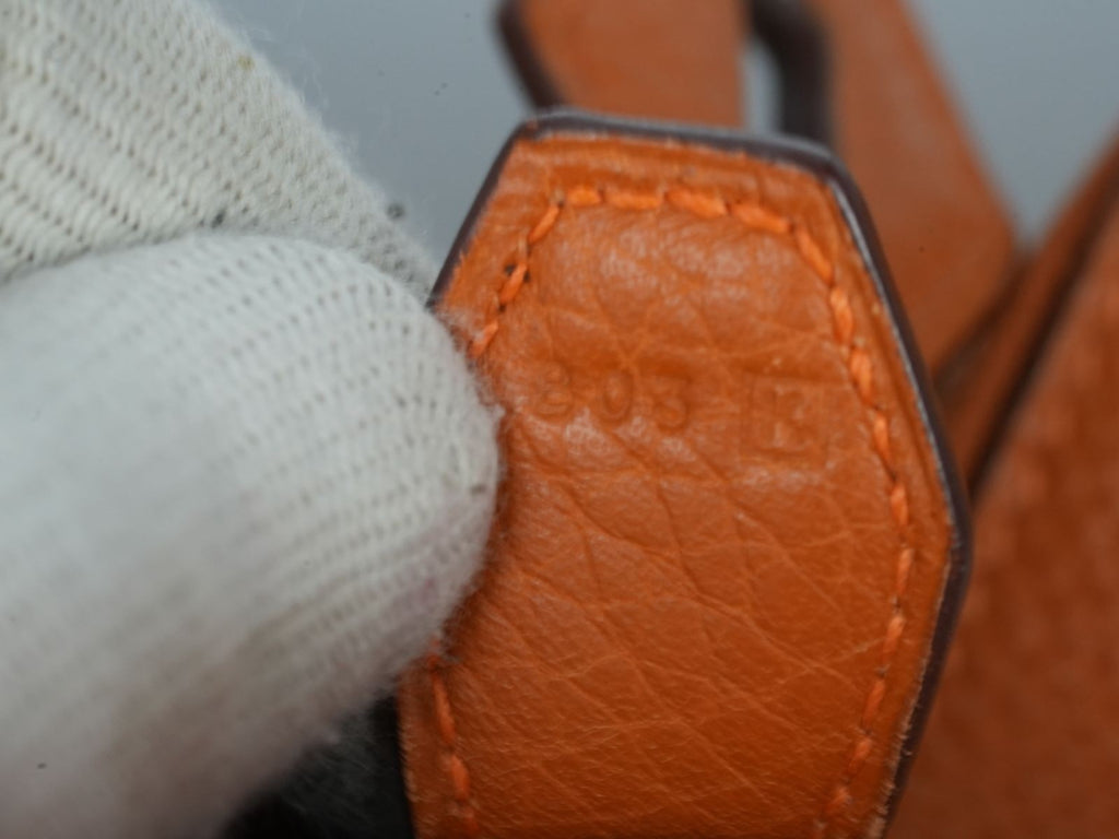 HERMES Bolide 31 Handbag with K stamp Orange Taurillon Clemence