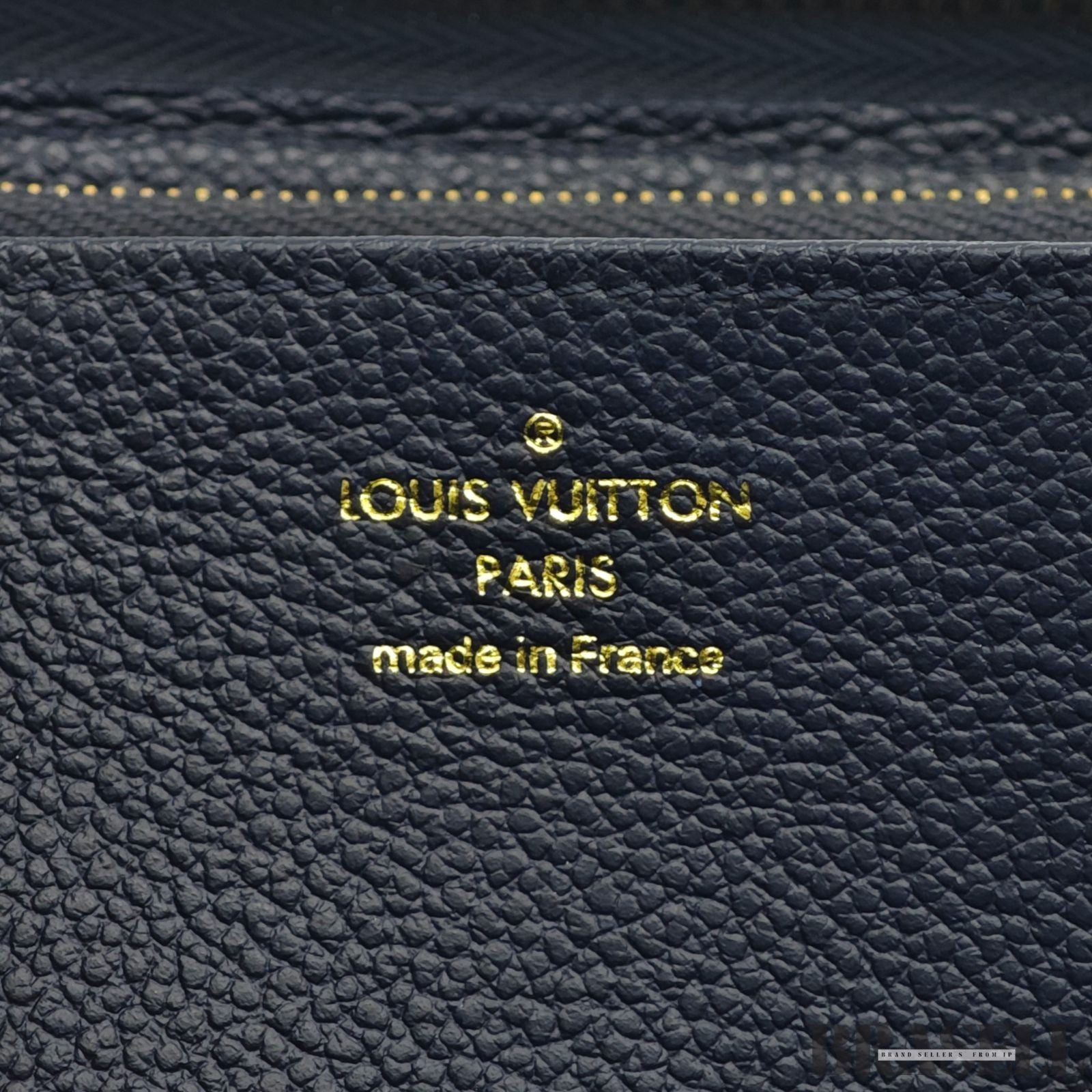 Louis Vuitton Monogram Empreinte Zippy Wallet Marine Rouge Leather M62121 Navy