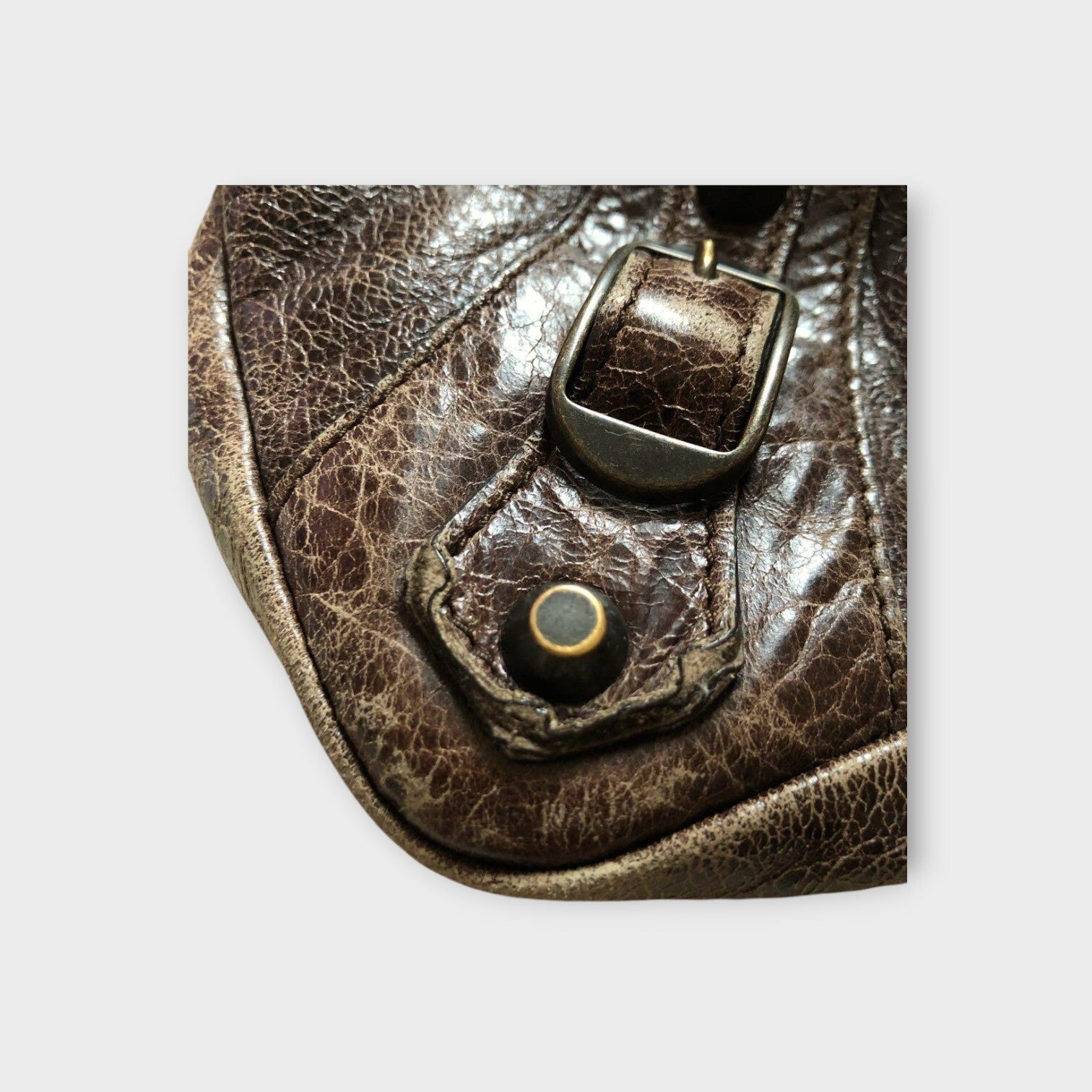 BALENCIAGA  Shoulder bag dark brown leather