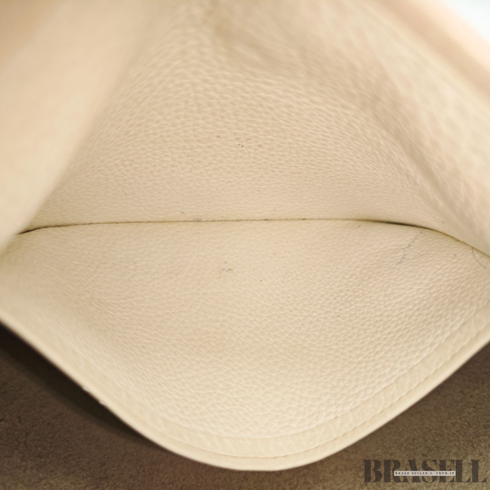 Hermes Evelyne I PM Taurillon Clemence Shoulder Bag White Unisex Silver Hardware