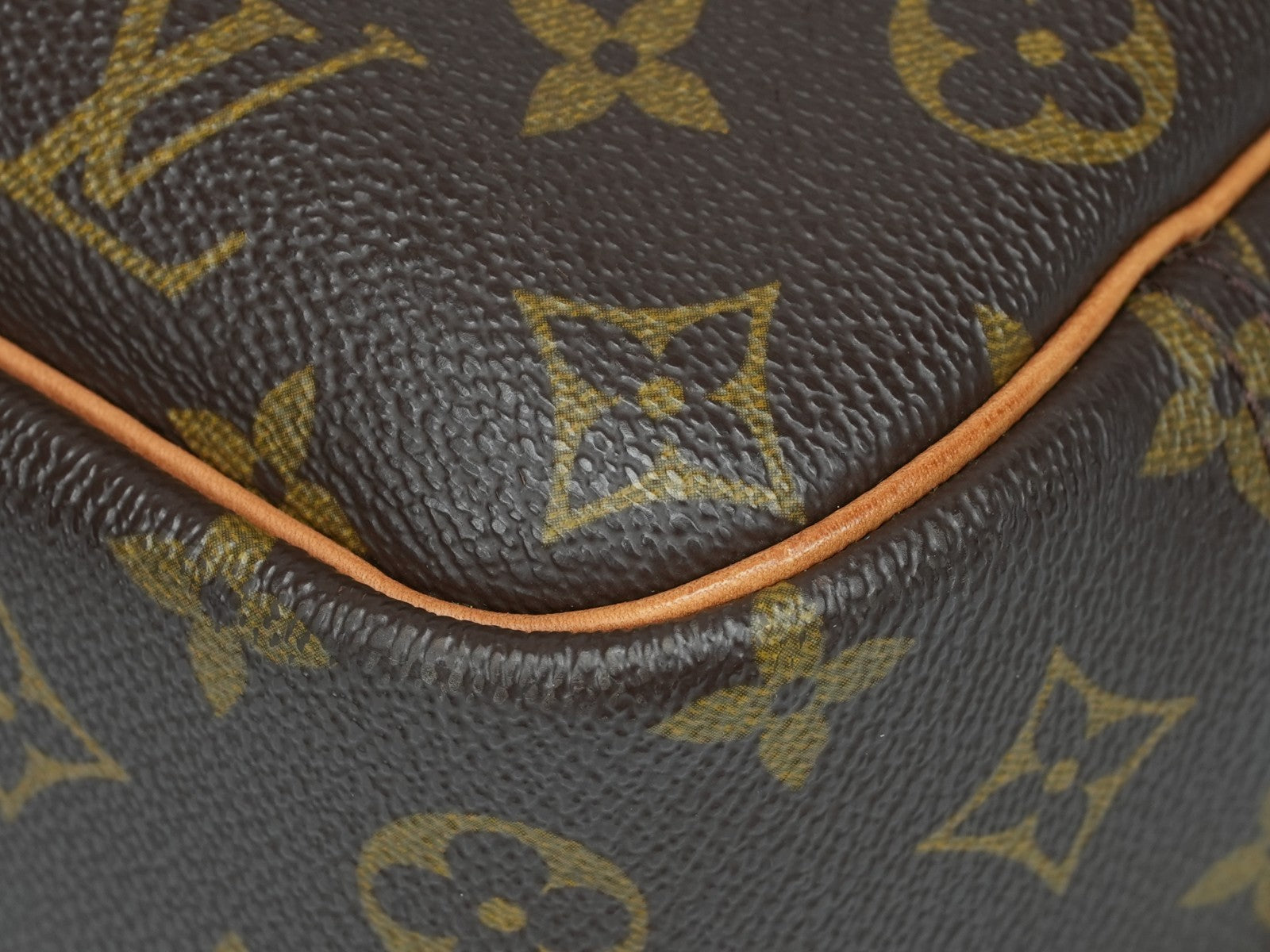 LOUIS VUITTON  Deauville Hand Bag Monogram Leather Brown M47270 LV