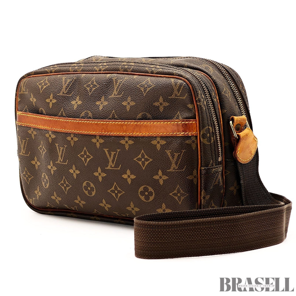 LOUIS VUITTON Reporter PM Crossbody Shoulder Bag Monogram Canvas Leather M45254