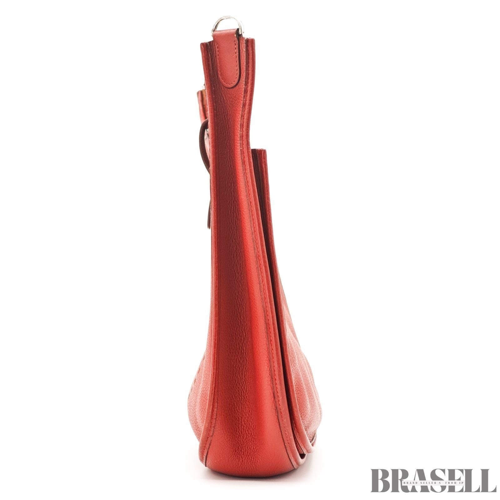 HERMES Evelyne II Shoulder Bag Brown Clemence Leather with Strap