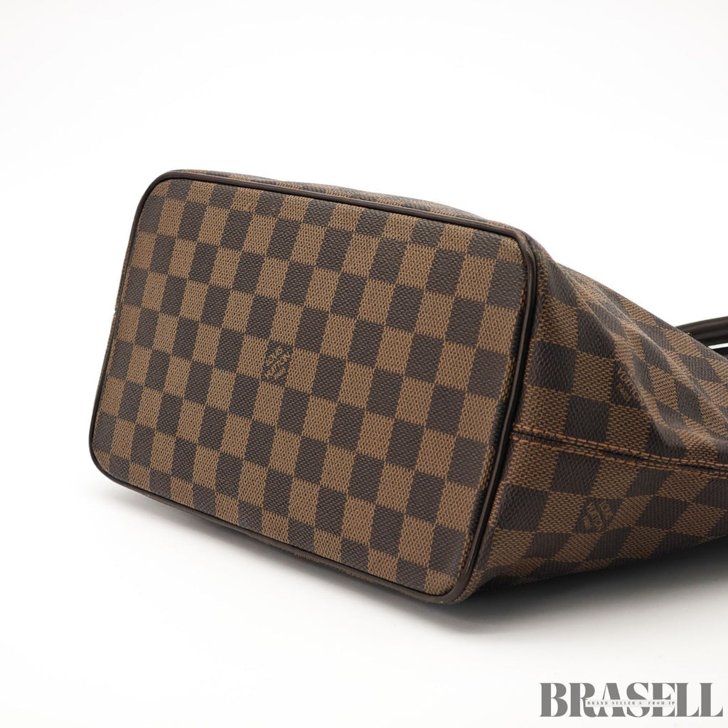 LOUIS VUITTON Saleya PM Tote Bag Handbag N51183 Brown Damier Canvas Leather