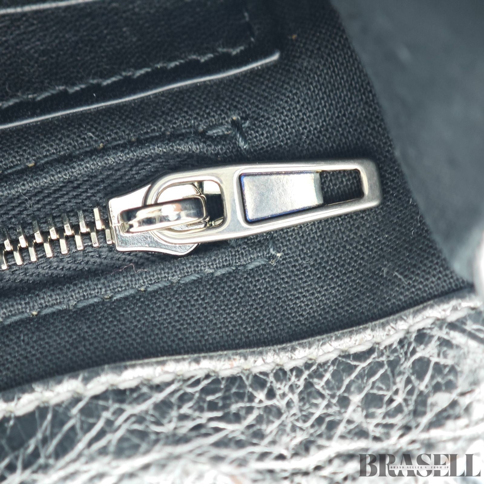 BALENCIAGA MONACO Nano Bag Metallized Compact Shoulder Bag in Silver