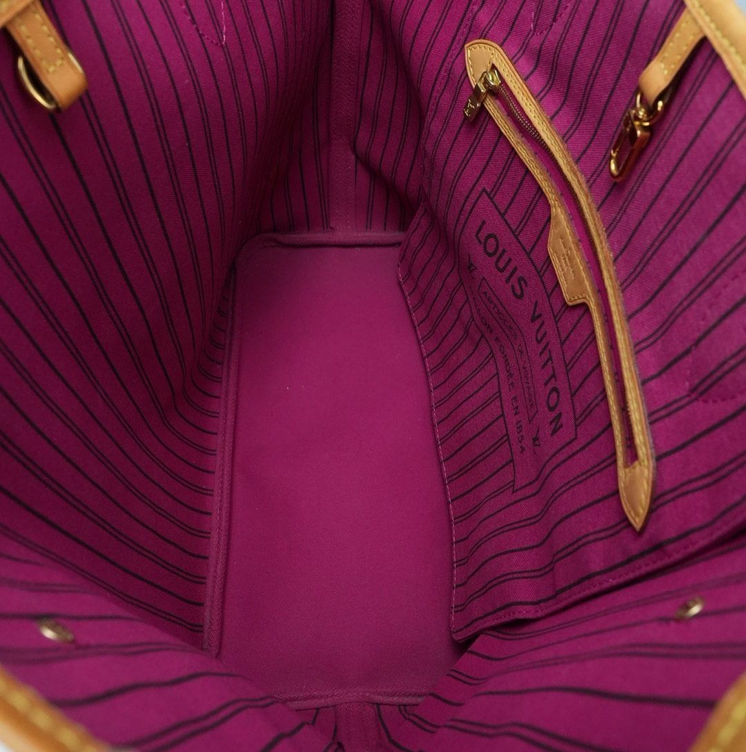 LOUIS VUITTON Monogram Neverfull MM Pivoine Tote Bag with Pouch M41178