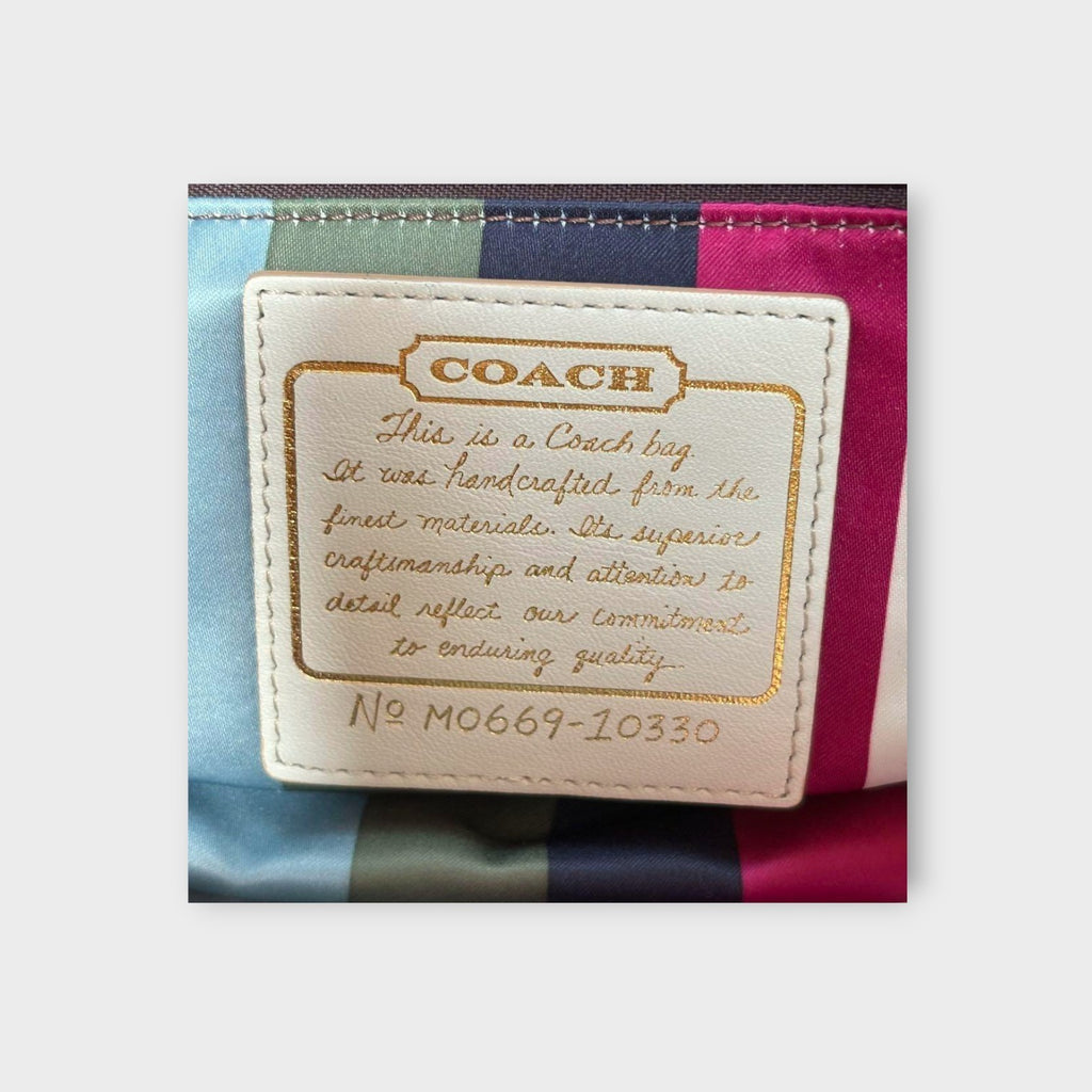 Coach Legacy 65th Turnlock Satchel Bag Handbag Brown Gold Hardware【B】