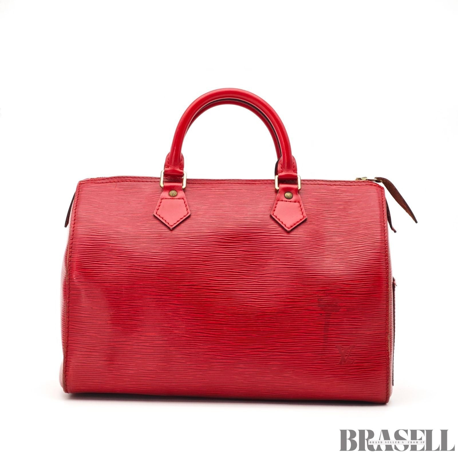 Louis Vuitton Epi Leather Speedy 30 Red Vintage Handbag Mini Boston Bag Women