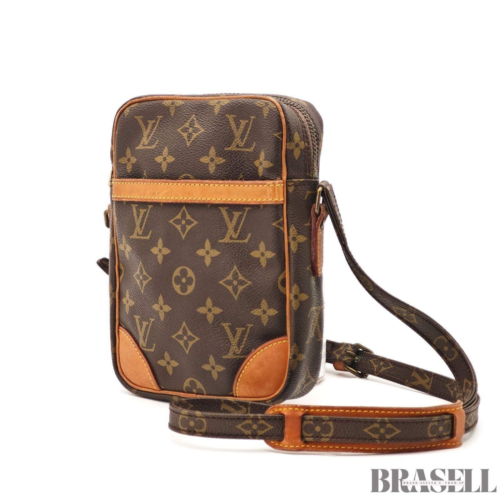 LOUIS VUITTON Danube M45266 Shoulder Bag Monogram Leather Brown France Women