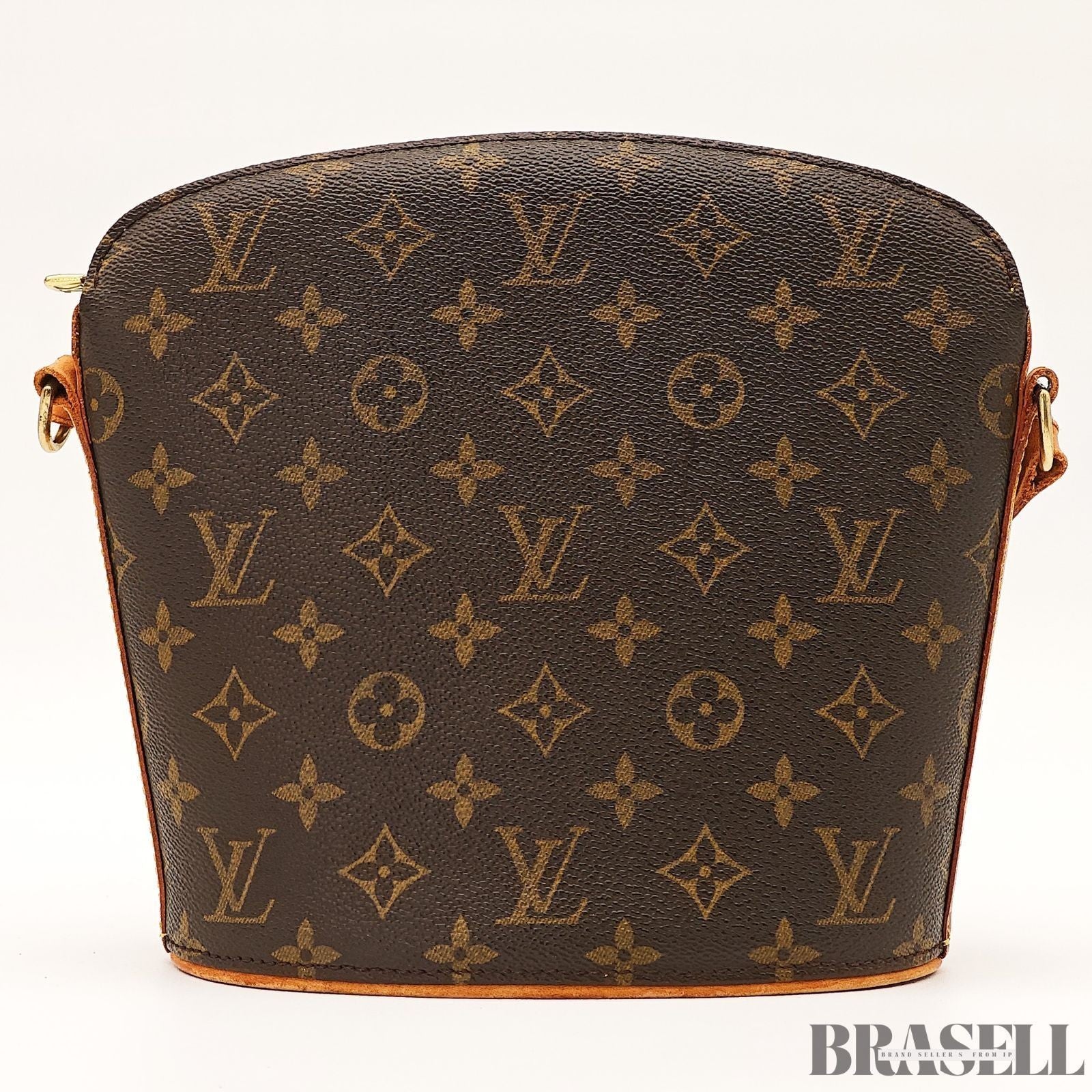 Louis Vuitton Monogram Drouot M51290 Shoulder Bag Crossbody Leather Brown Women