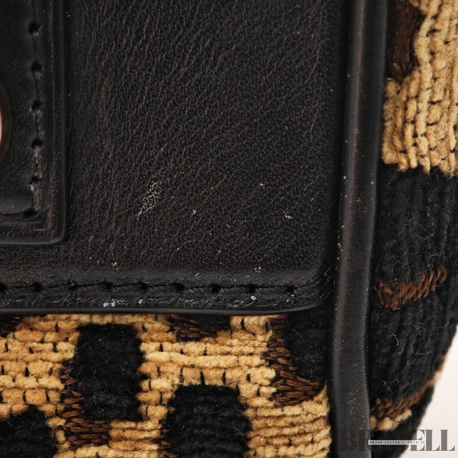Louis Vuitton Leopard Speedy M97396 Handbag Mini Boston Bag Black Beige