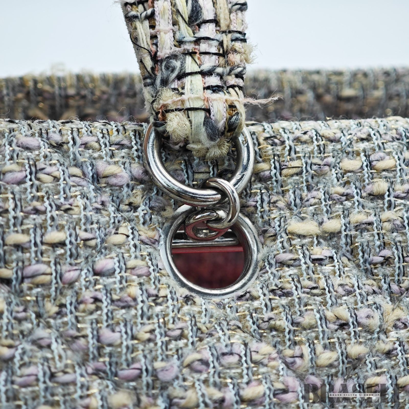 Chanel Cambon Line Tweed Multicolor Plata Bolso de Mano Nº 9 A25170 Mujer