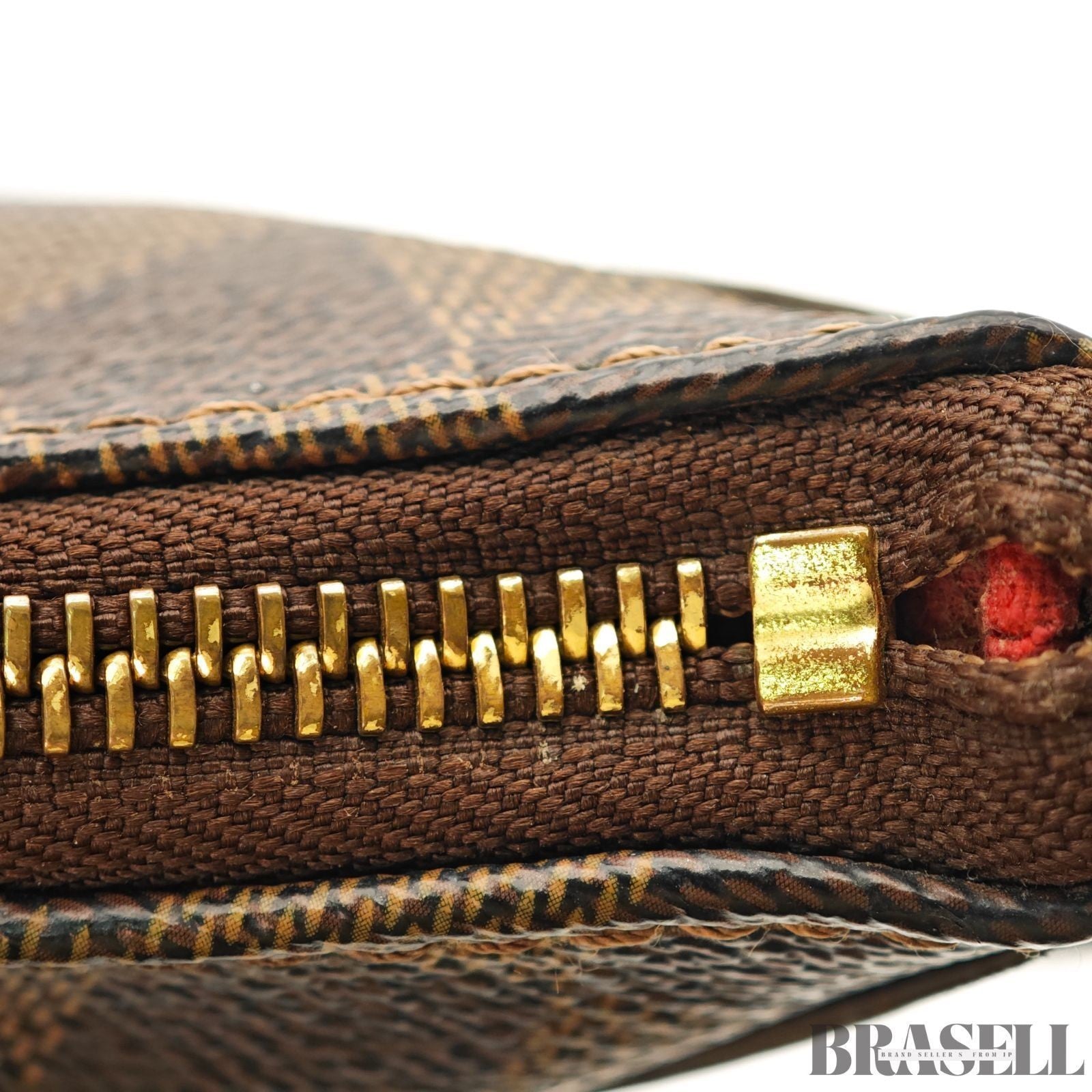Borsa a tracolla Louis Vuitton Bloomsbury PM N42251 Damier Ebene in tela marrone