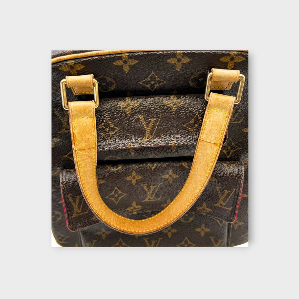 Louis Vuitton Monogram Excentri Cite M51161 Handbag Canvas Leather Brown【B】